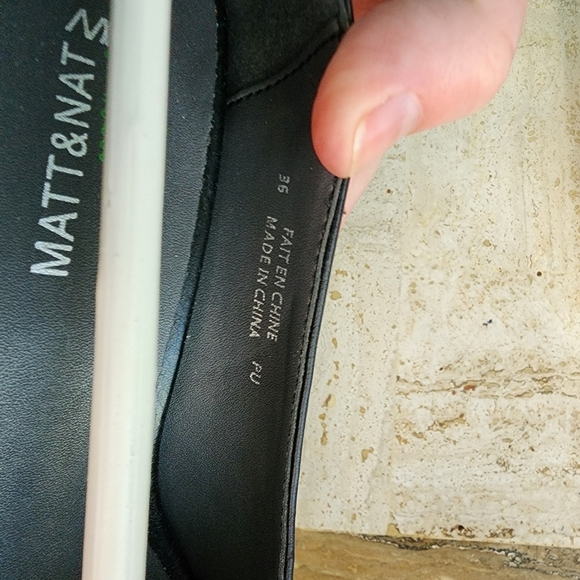 Matt and Nat Eco Ortholite Block Heels Stanley Black Size 5 - Picture 6 of 13